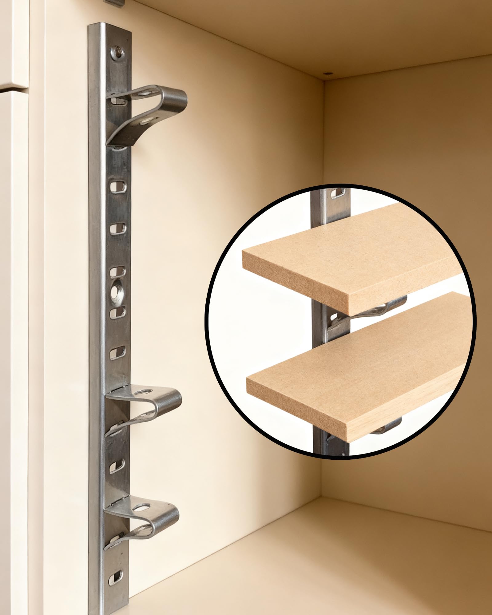 Adjustable Shelf Clips - Stabilize Your Shelves -5