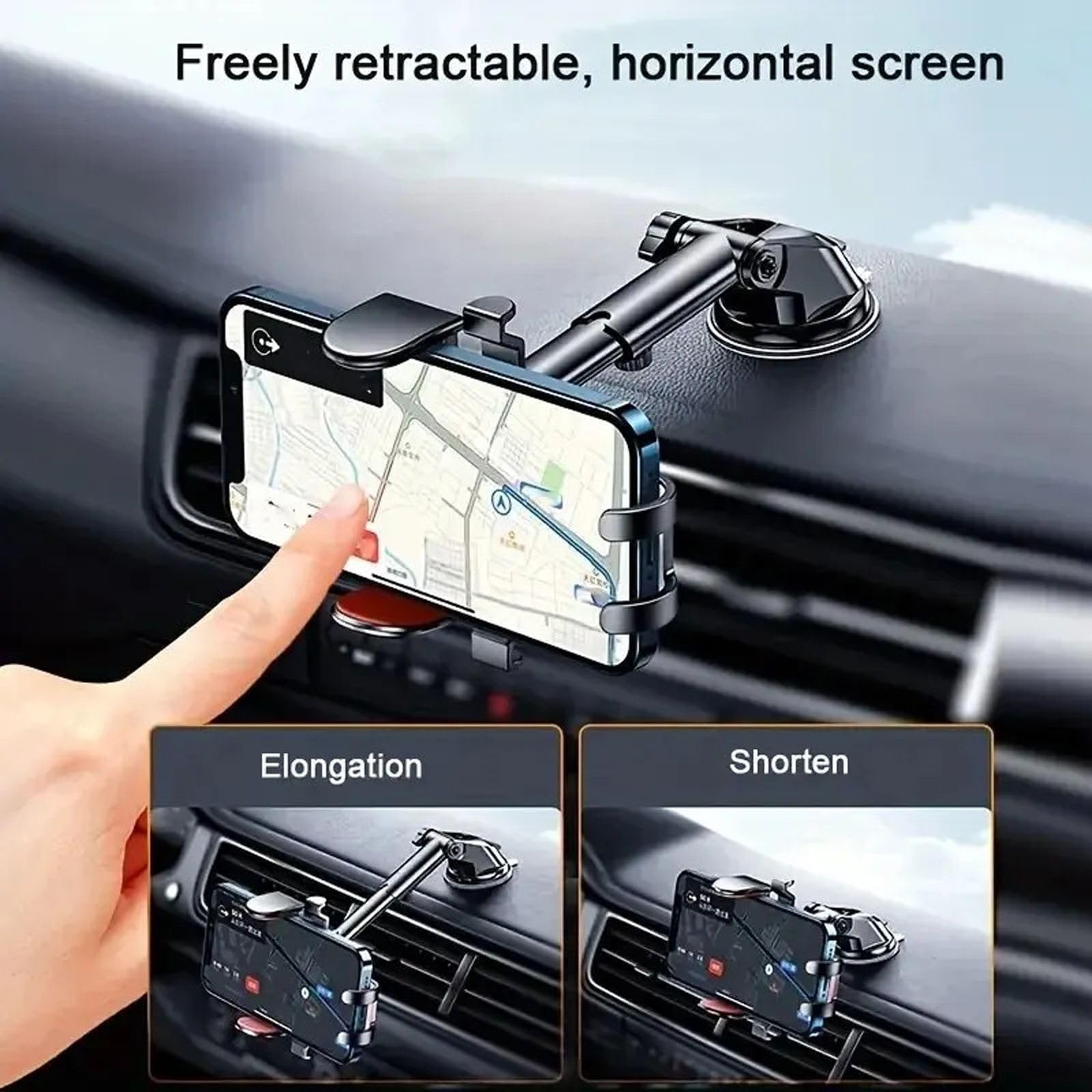 Przyssawka Uchwyt samochodowy na telefon Wspornik komórkowy Przyssawka Pojazdy Uchwyt do montażu Stojak, Pasuje do iPhone'a Samsung Xiaomi
