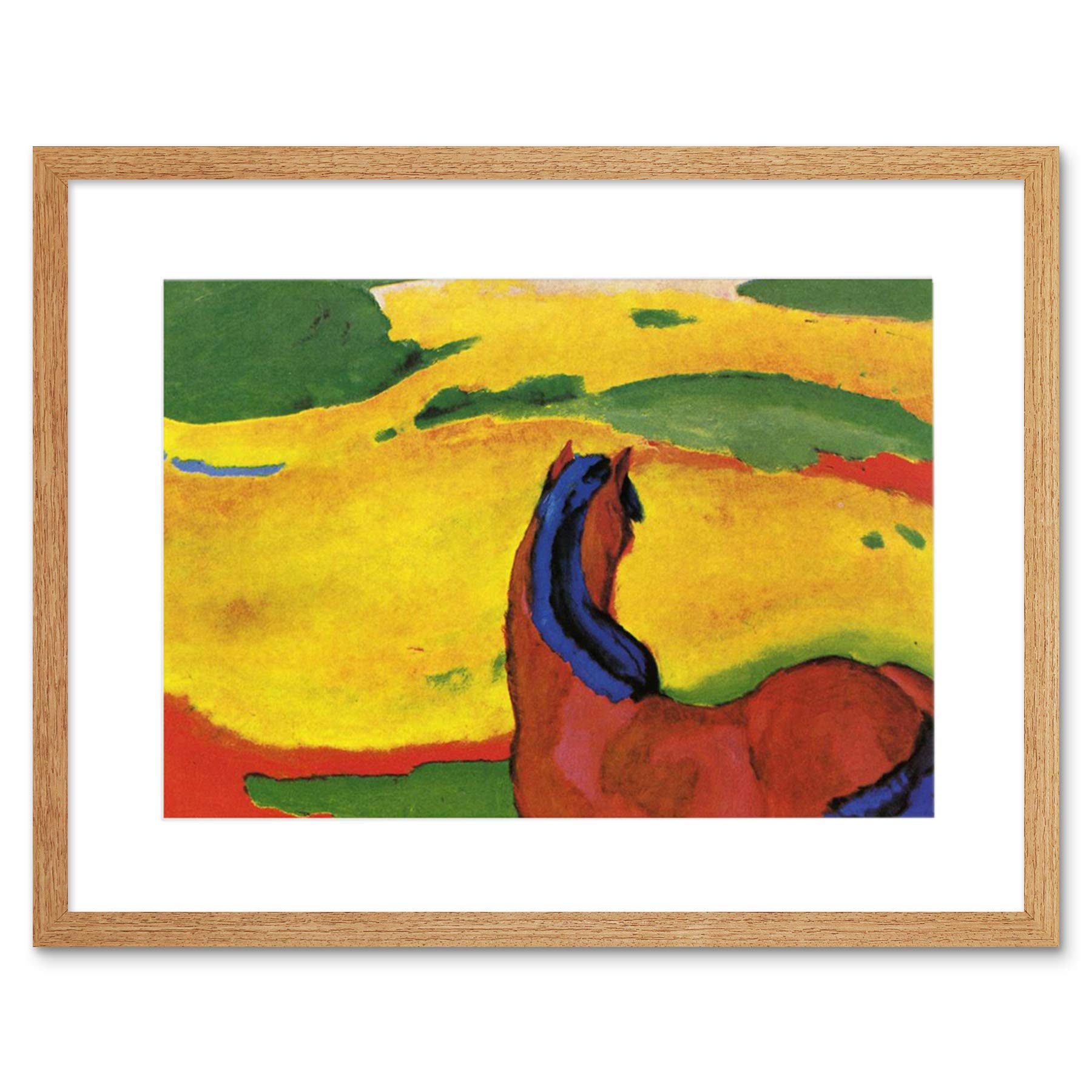 Wee Blue Coo Franz Marc Horse In A Landscape 1910 Old Master Framed Wall Art Print