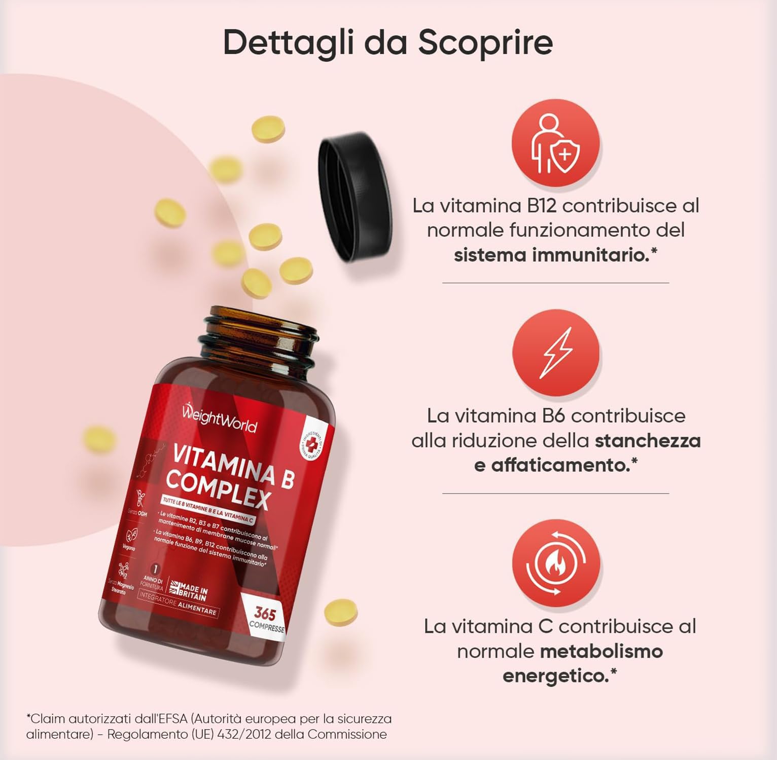 Vitamina B Complex e Vitamina D3 K2 Bundle,365 + 365 Compresse, con Biotina, Acido Folico, Riboflavina e Inositolo, Vit D3 e K2, 2000UI Colecalciferolo e 200μg Menachinone, Senza Magnesio Stearato