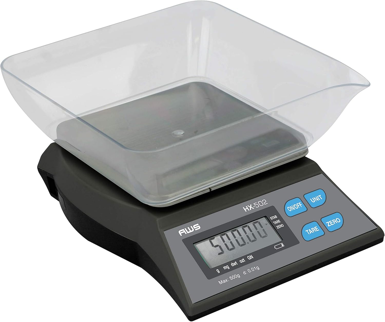 American Weigh Scales Tabletop Package and Shipping Bench Scale, 500G x 0.1G (HX502