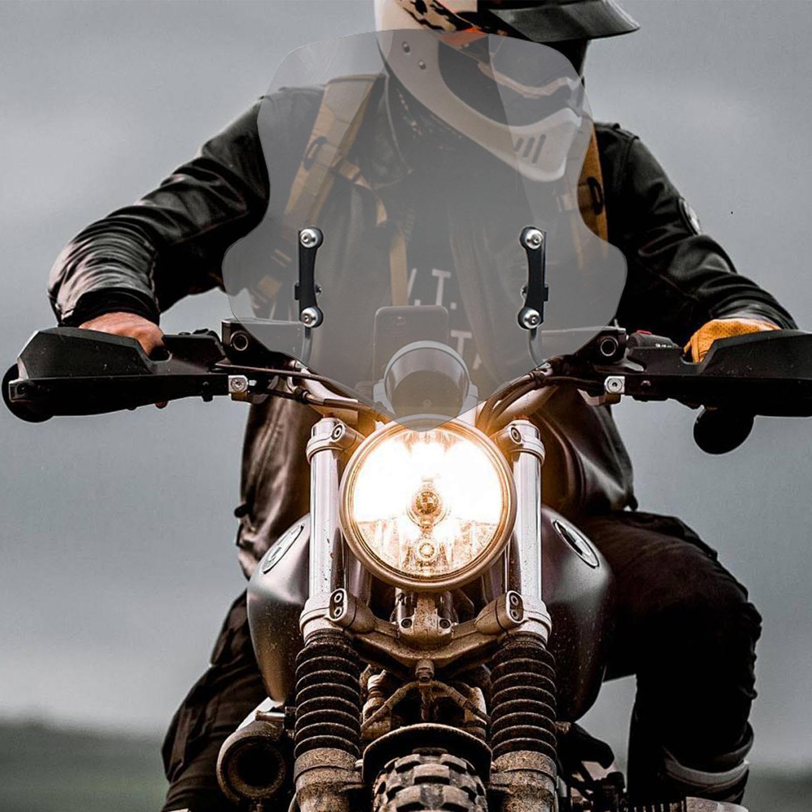 Parabrezza per scooter, parabrezza per moto Riduzione del antigraffio e | Acrilico Elegante parabrezza addensato per moto per scooter Guida sicura Riduci la velocità