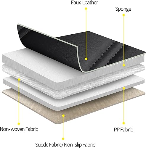 Miniatura 6 de LUCKYMAN CLUB Fundas de asiento de piel sintética F150, aptas para 2015-2023 F150 SuperCrew SuperCab Cab 2017-2023 F250 F350 F450 Super Duty Crew