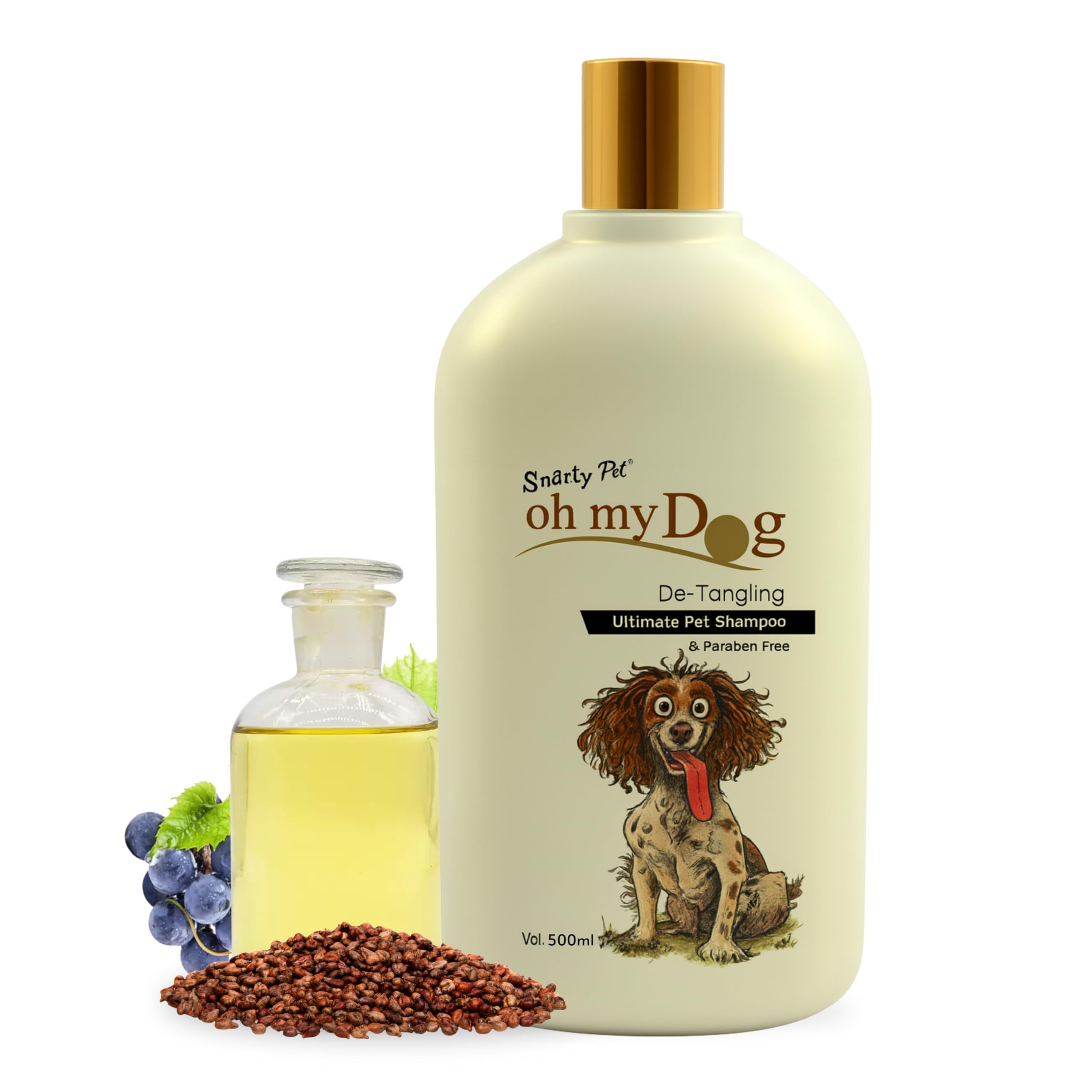Foodie Puppies Oh My Dog Detangling Shampoo for Dogs and Puppies - 500ml | Paraben & Cruelty-Free Ultimate Pet Shampoo | Shiny, Soft and Tangle-Free Fur | Suitable for All Breeds and Sizes
