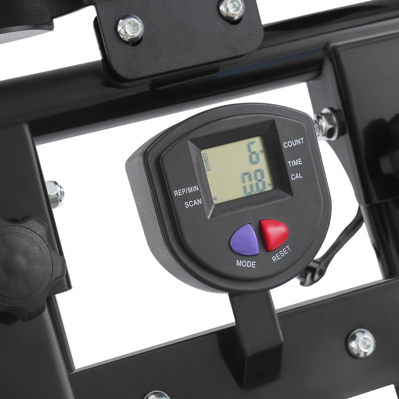Stair Stepper für Home Gym, Steppers Faltbare Tragbares Pedal, Cardio Übung, Einstellbarem 3 Stufen Widerstand, LCD-Display, Tragfähigkeit 120kg, Fitnessgeräte für Zuhause, Schwarz