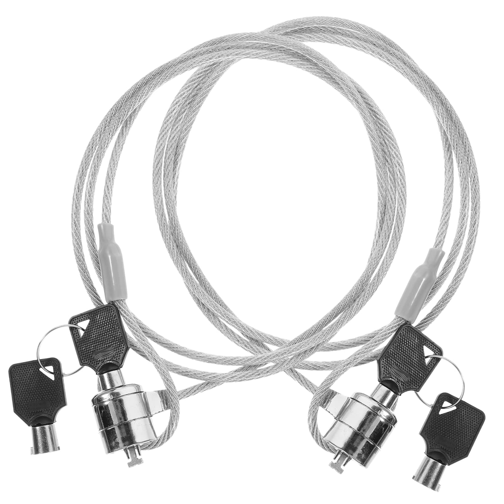 CONGARTENO 2sets Portable Keyed Laptop Lock Security Cable Lock for Monitors Tablets Strong Lightweight Easy to Use