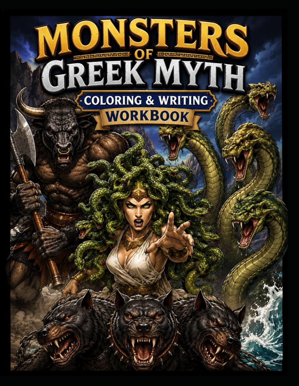 Monsters of Greek Myth Workbook: Coloring & Writing (History Coloring & Writing Workbooks)