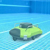 Aspirador De Piscina Robô, Aspirador AutomáTico Sem Fio, Tempo De ExecuçãO De 180 Minutos, Aspirador De Piscina Sem Fio Para Piscinas No Solo E Acima Do Solo