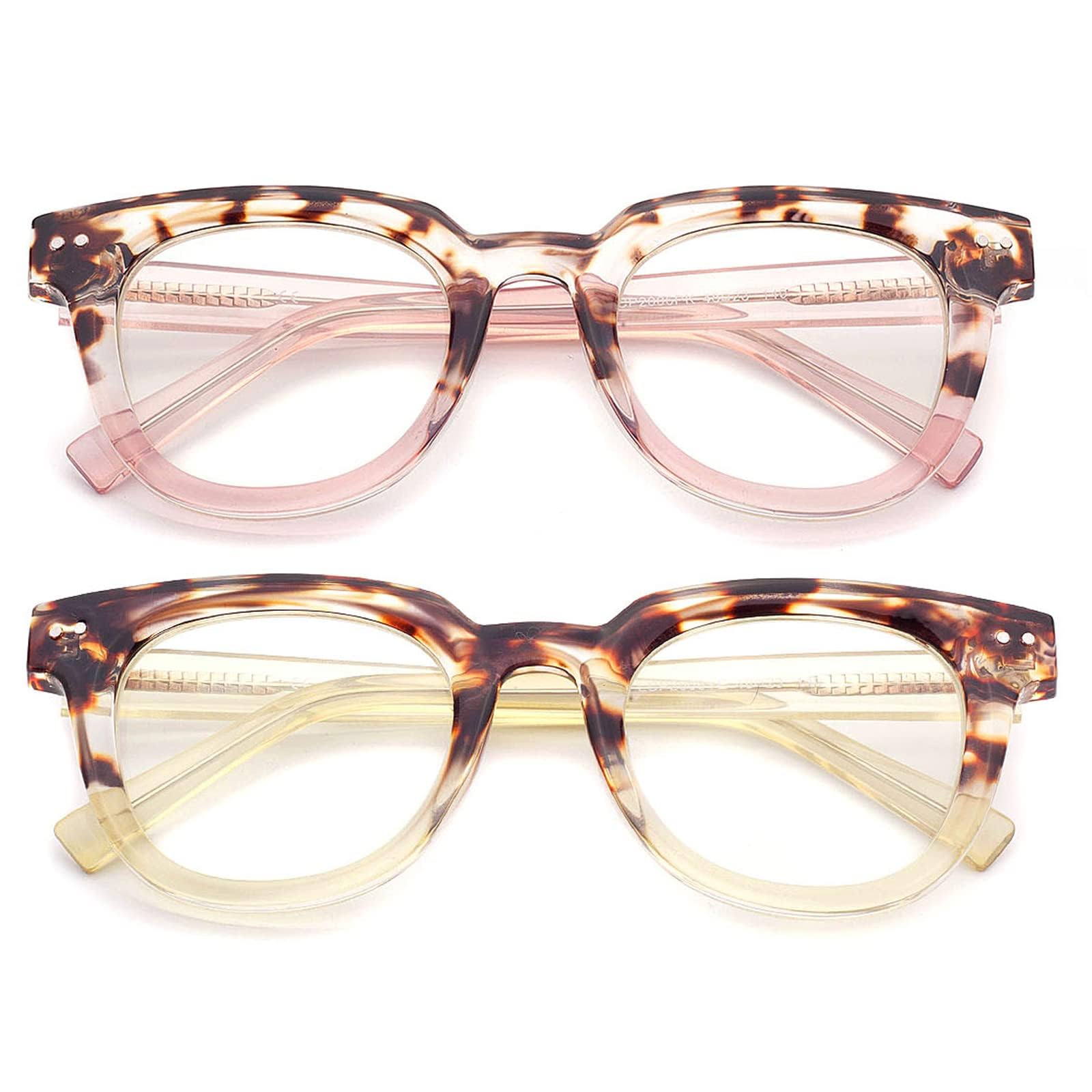 ESAVIA Trendy Premium Reading Glasses for Women Oprah Style Computer Readers Anti Blue Light with TR90 Unbreakable Frame