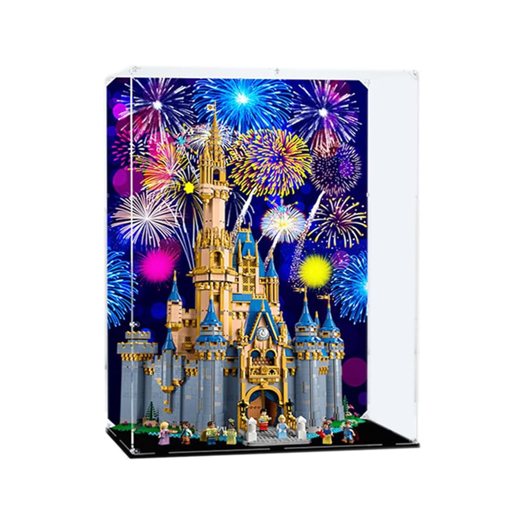 Hafu Mai Clear Display Case For Lego Disney Castle 43222, Dustproof, Uv-Protected, Custom Fit Showcase, Gifts For Lego Lovers, Storage (Theme A-85*62*38Cm)