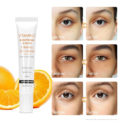 Miniatura 6 de Neutriherbs Crema de ojos Vitamina C Gel de ojos para ojeras, bolsas de ojos, hinchazón, masaje de ojos debajo de los ojos con ácido hialurónico,