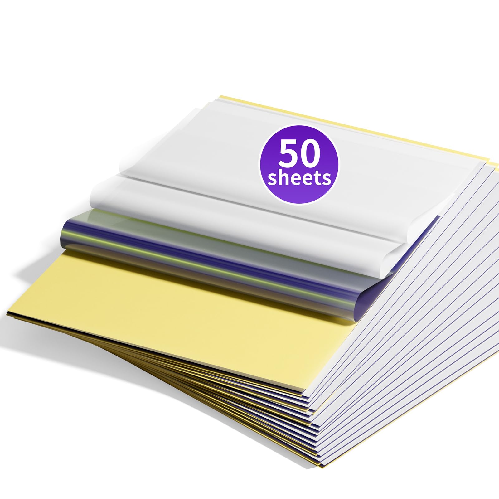 Phomemo 50 Sheets Tattoo Transfer Paper, A4 Size Stencil Transfer Paper for Tattooing, Thermal Tattoo Stencil Paper Compatible with TP83 M08F TP87 Tattoo Printer & Tattoo Transfer Kit Tattoo Supplies
