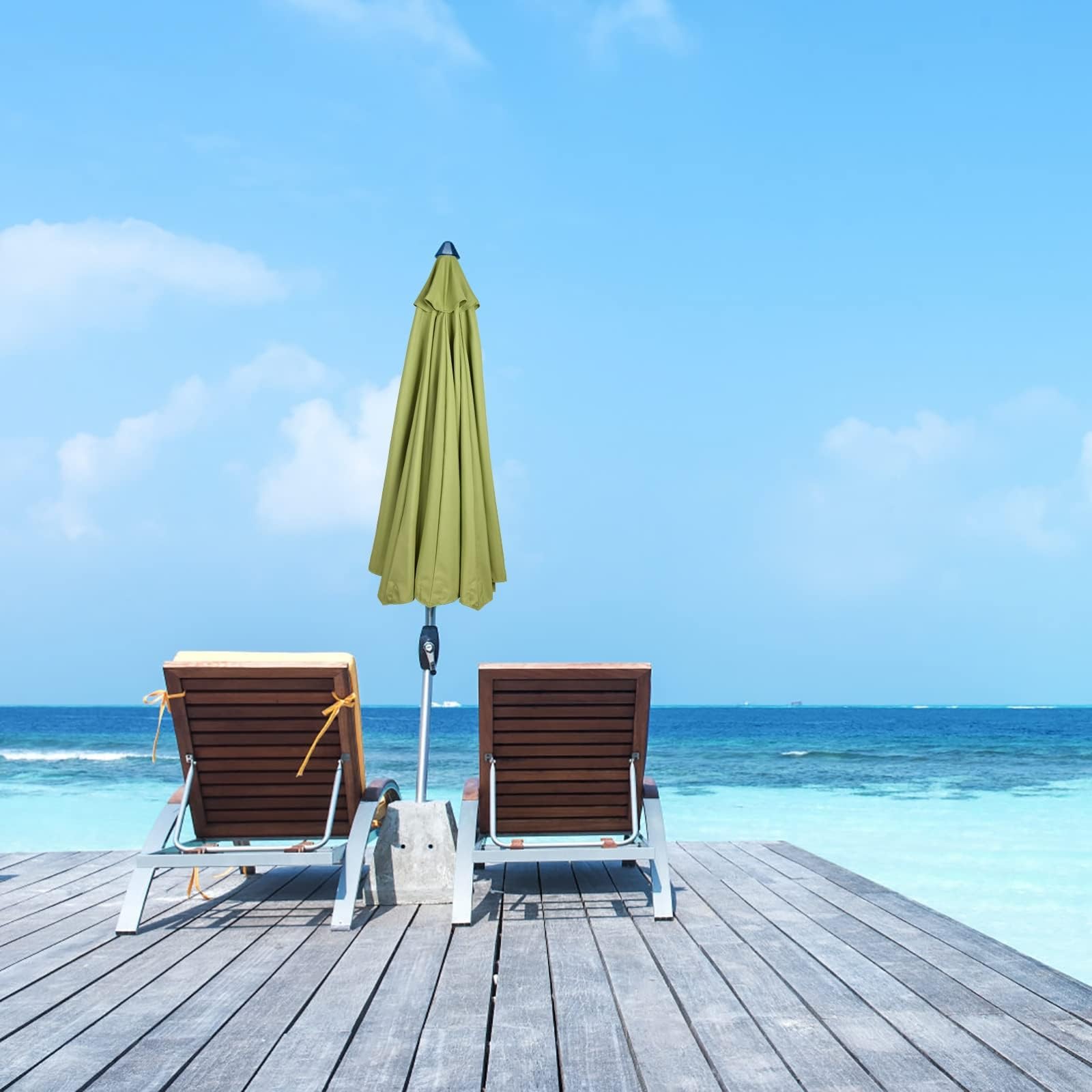 Copertura impermeabile per ombrellone, copertura di ricambio per ombrelloni da giardino, balcone, piscina e spiaggia, tessuto di protezione solare per uso esterno