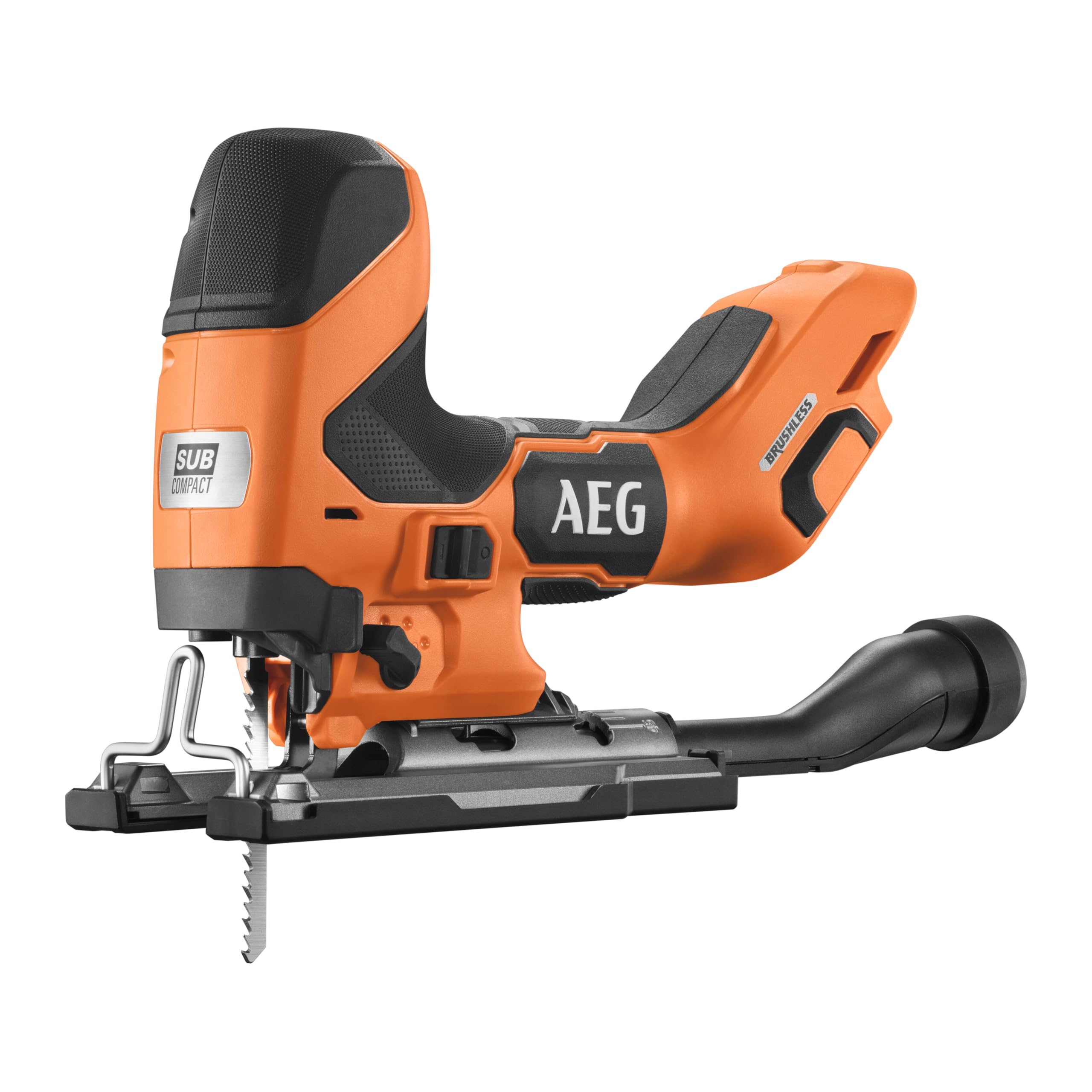 AEG - Sega alternativa, impugnatura a pomello, SUBCOMPACT 18 V BRUSHLESS, corsa lama 25,4 mm, 0-3200 cps/min, 6 velocità + funzione automatica, (senza batteria) - BST18BSBL-0