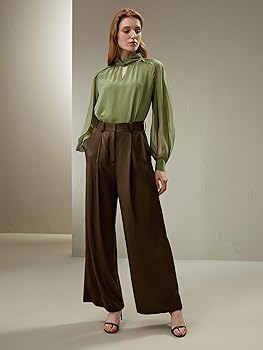 LilySilk Womens Pure Silk Blouse Ladies Mulberry Silk Side Slit