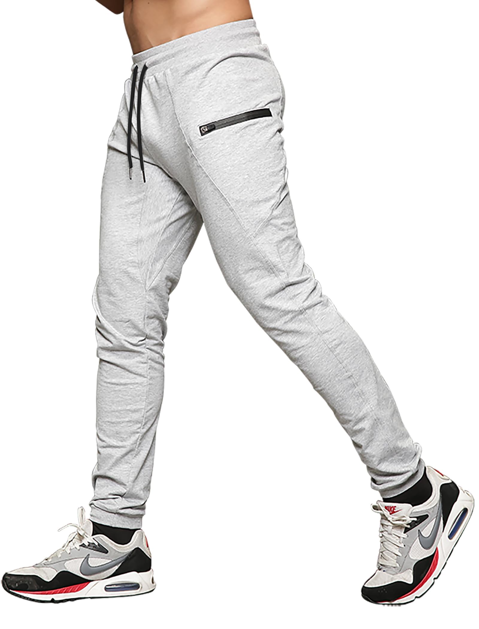 MAIKANONG Mens Slim Joggers Tapered Sweatpants Gym Workout Pants for Running Athletic Casual