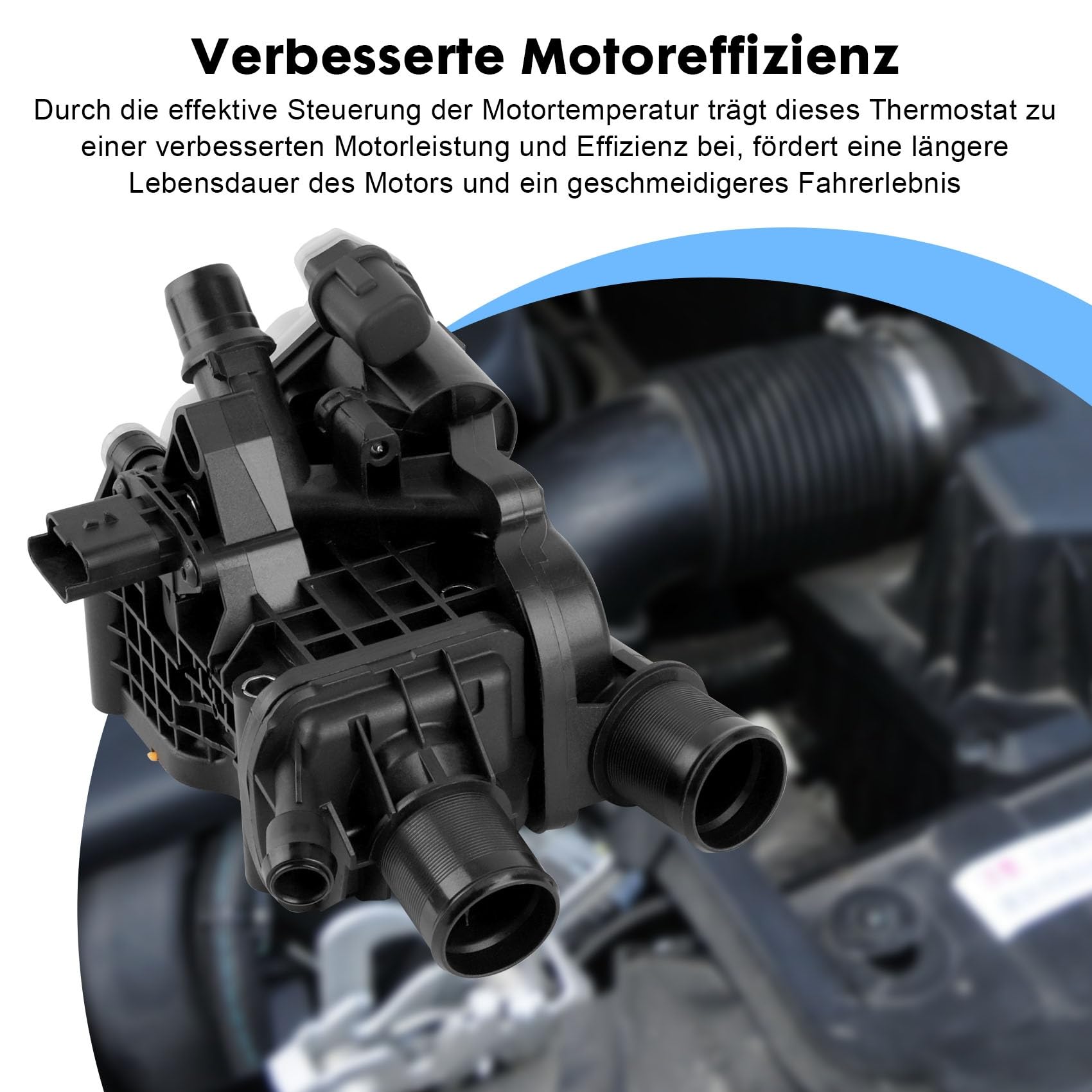 Thermostatgehäuse mit Temperatursensor Diesel 9804160380 9849443980 Kompatibel mit Peugeot Ford 2.0 BlueHDi