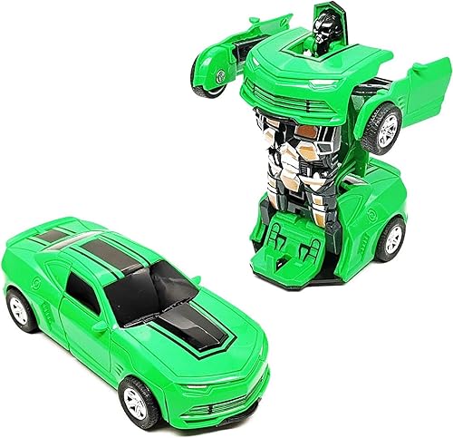 Coche de juguetes transformadores - Robot Car Toy 2 en 1 Deformation Car - Juguetes de fricción para automóviles y camiones