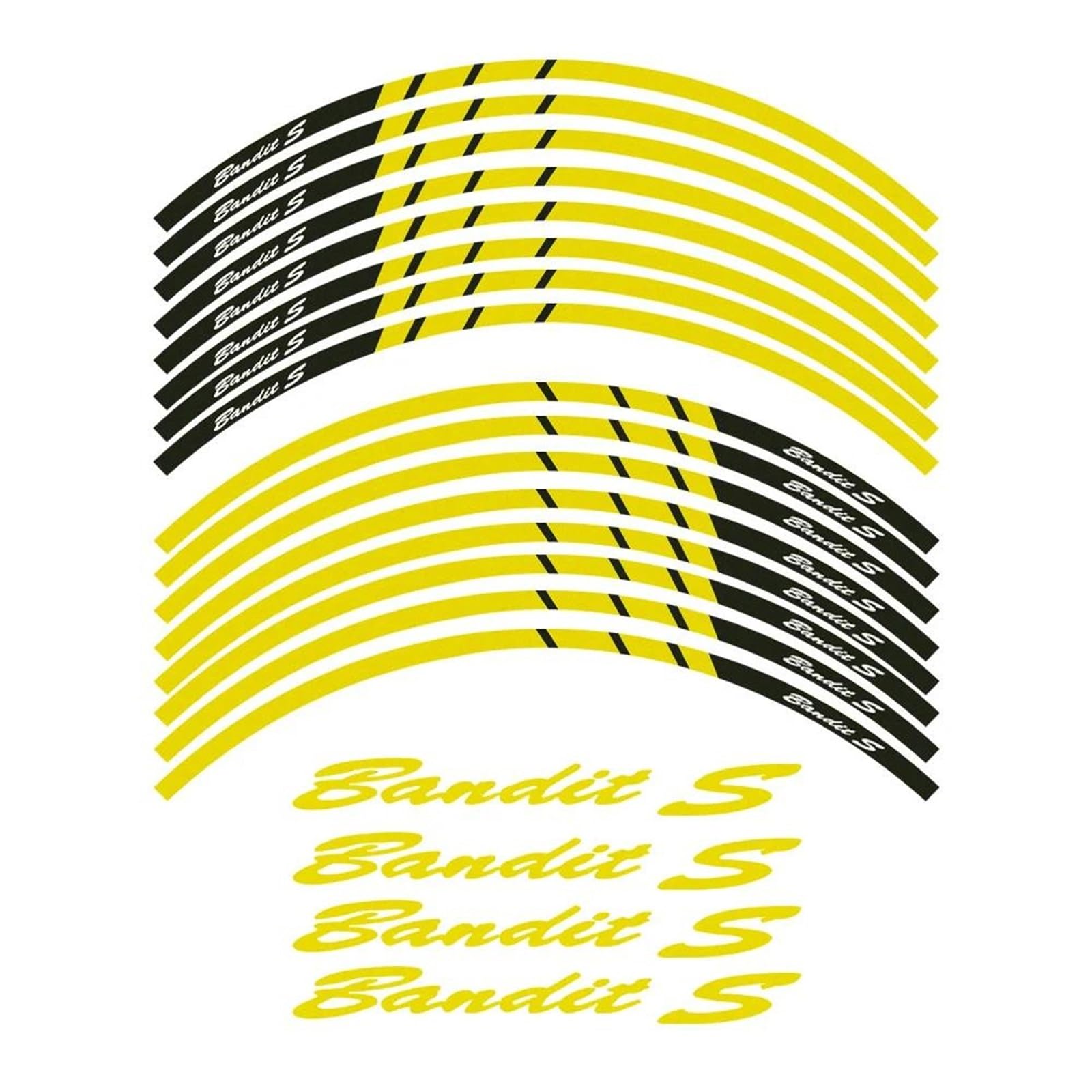 Reflective Motorcycle Wheel Stickers Fits for Suzuki Bandit 1200 600 Tire Decoration Rim Decals