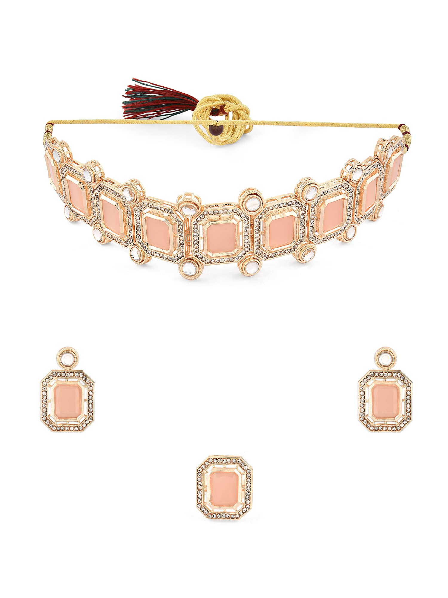 See full amazon price history chart for ZAVERI PEARLS Peach Stones Dazzling Austrian Diamonds Kundan Choker Necklace Earring & Ring Set For Women-ZPFK16075 ZAVERI PEARLS Peach Stones Dazzling Austrian Diamonds Kundan Choker Necklace Earring & Ring Set For Women-ZPFK16075 (B0C4H4Z4PR) Amazon Price History, Amazon Price Tracker