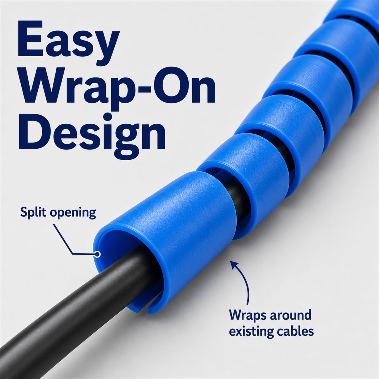 Protector De Cables Organizador,Manguera De Cable En Espiral,Envoltura Cable Espiral,Resistente Al Desgaste,A Prueba De Polvo,para Hogares,Oficinas O Locales De Ocio