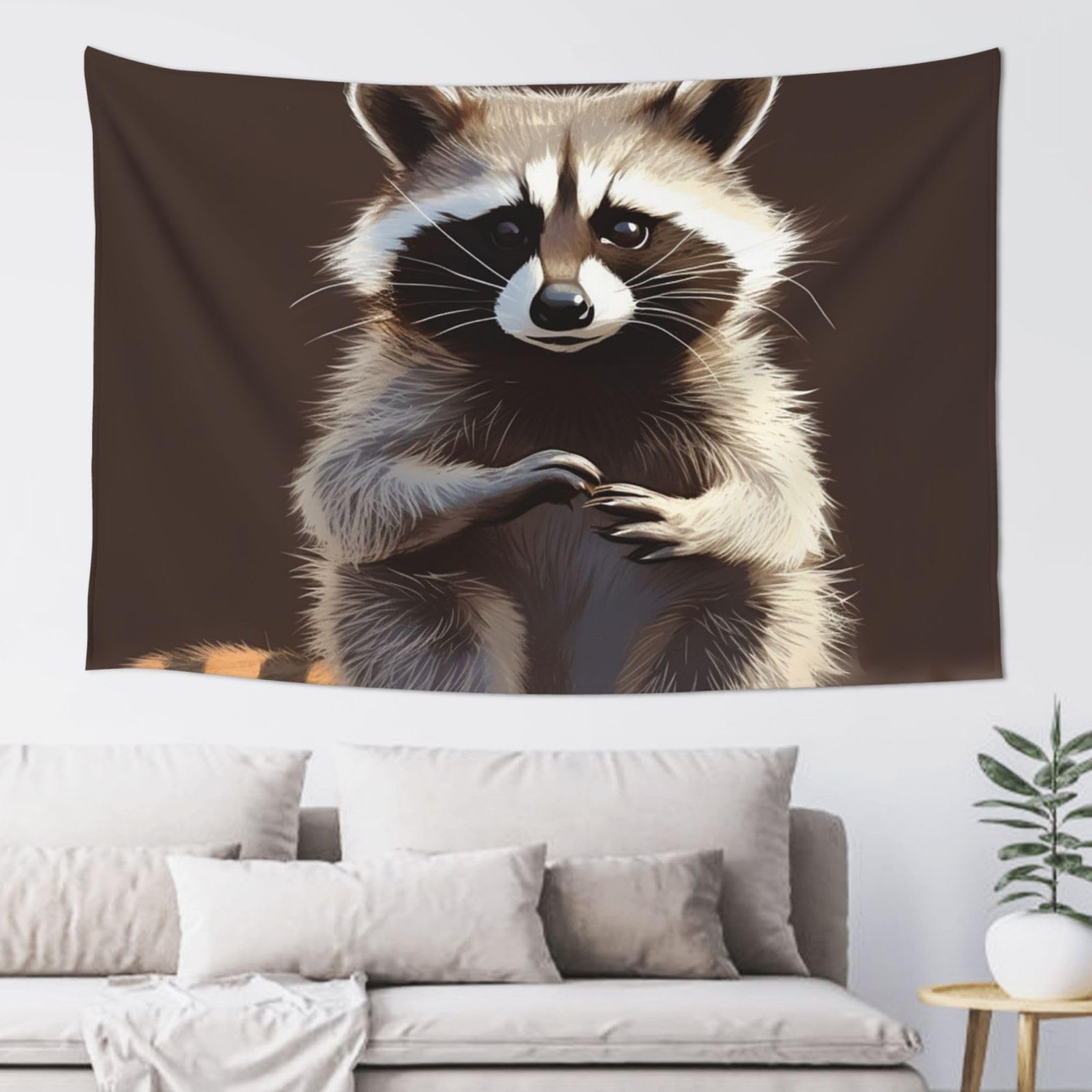 FodPand Cute Raccoon Tapestry for Bedroom Aesthetic, Wall Hanging Tapestries Art Decor Backdrop Wall Tapestry for Dorm Living Room Funny Poster Party Banner Background 40" X 60"