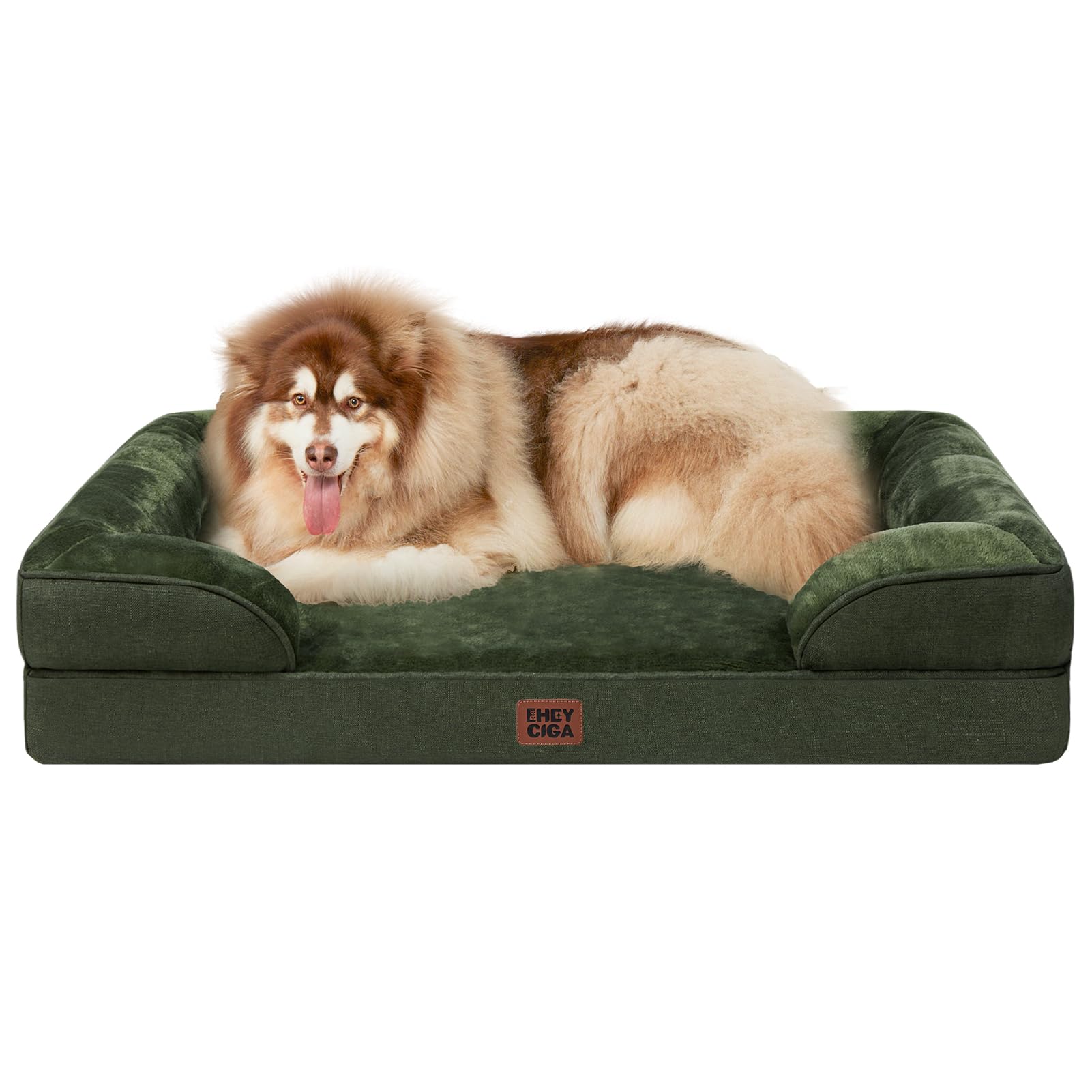 EHEYCIGA Orthopädisches Hundebett, Memory Foam Hundekorb, Waschbar Hundesofa Wasserdicht rutschfest, Hundecouch mit Hohem Rand