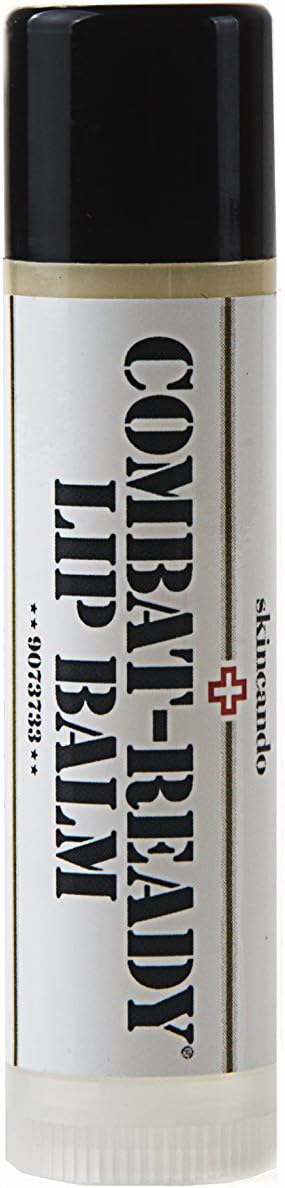 COMBAT READY LIP BALM by Skincando 0.15oz – Grapefruit Seed Extract Chapped Lips Remedy - Organic All Natural - Beeswax Lip Balm – Coconut Oil - Shea Butter - Apricot Kernel Oil