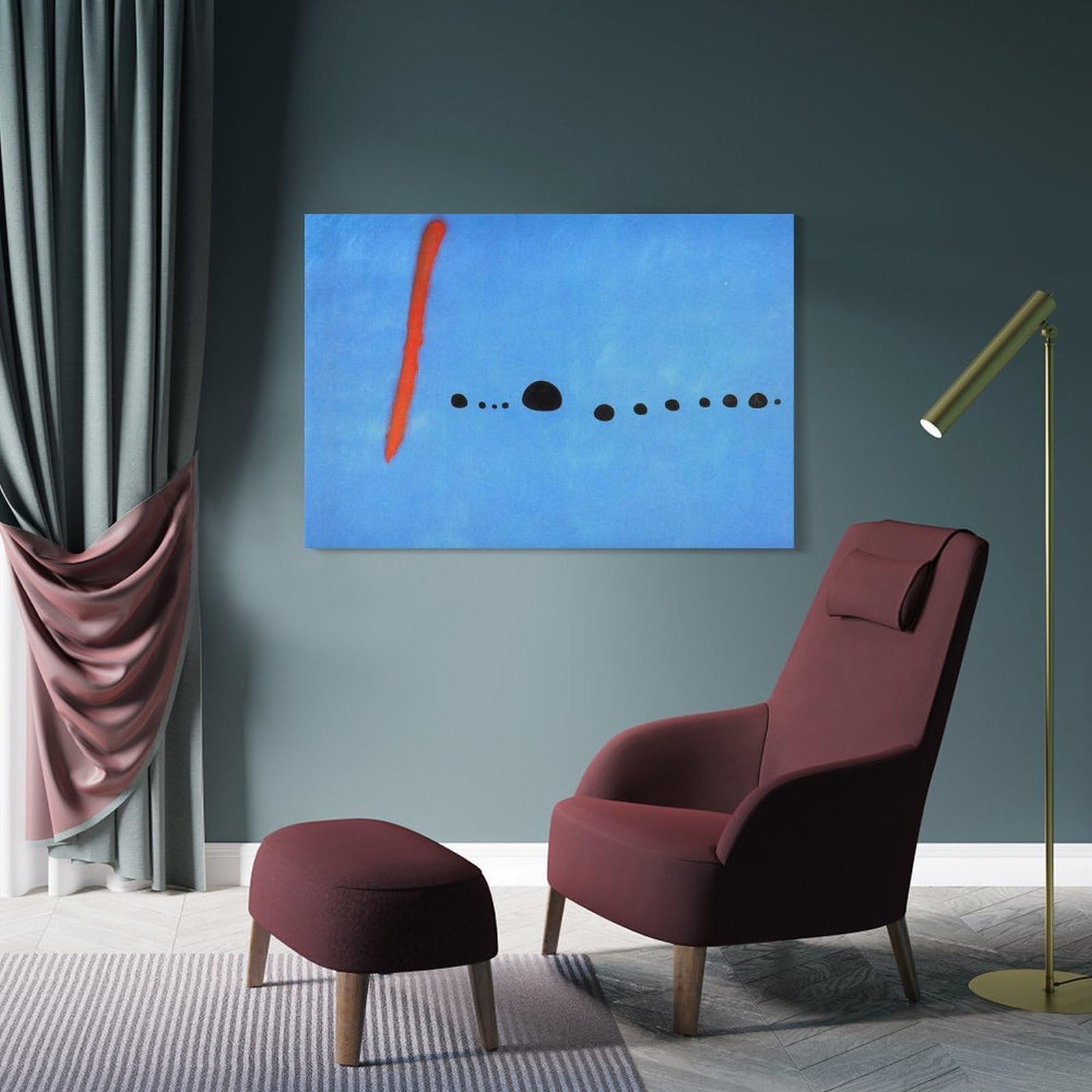 Amazon.co.jp: ジョアン・ミロ-Blue 有名な絵画 アート ポスター