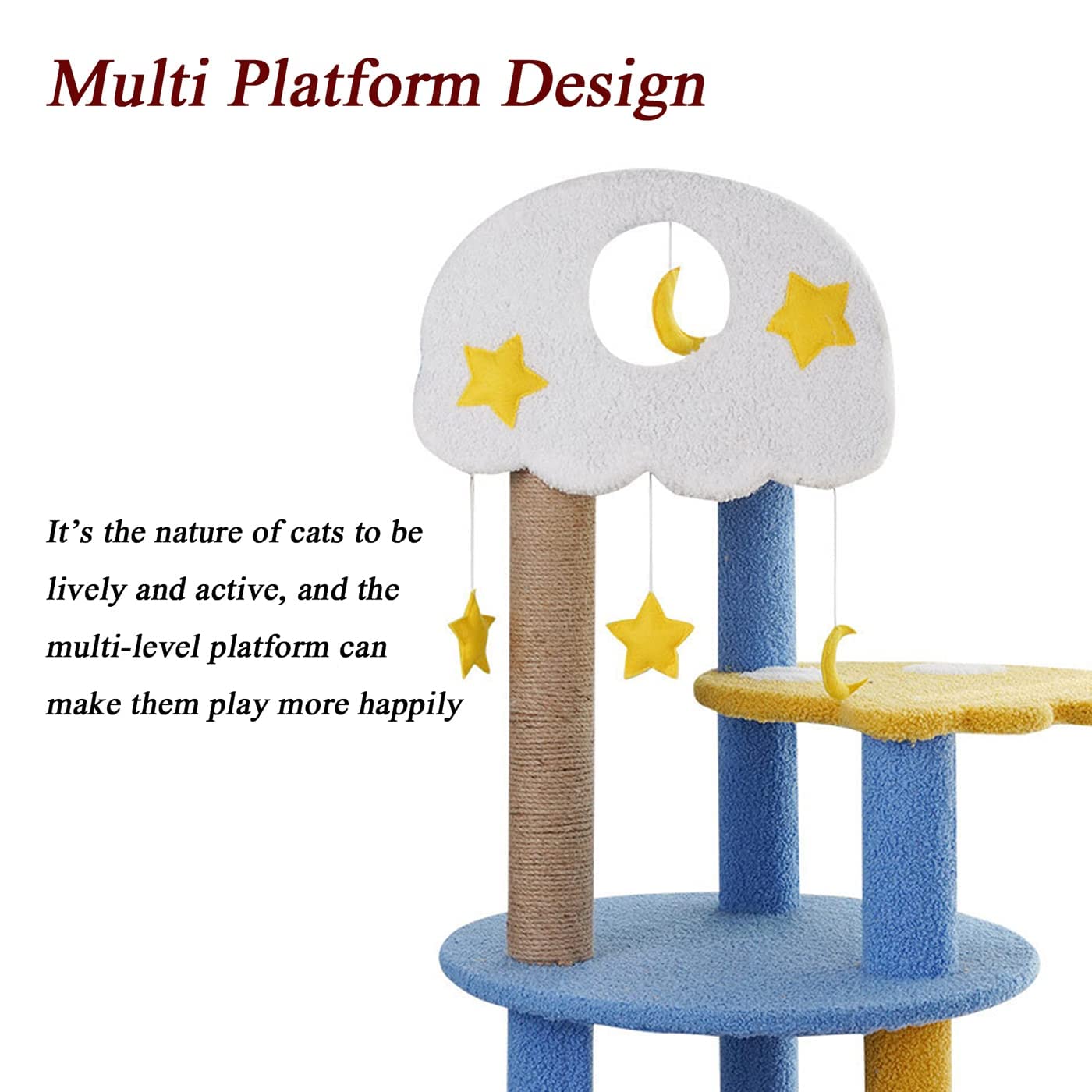Amazon | ブルーキャットタワー 大型猫用 室内用キャットツリー