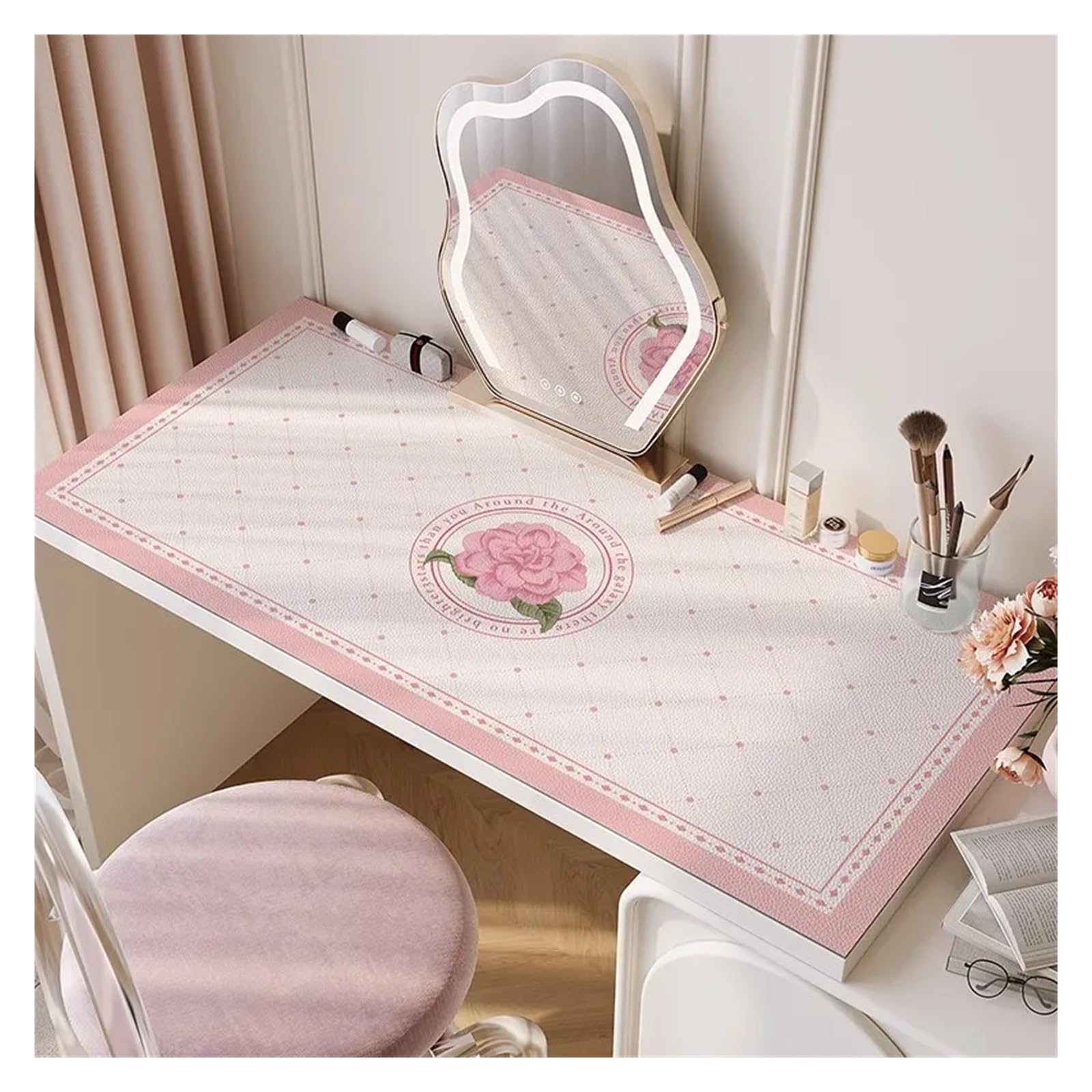 Tappetino Scrivania In Pelle Tappetino da tavolo in pelle for proteggere la scrivania danni, impermeabile, for nail art in camera letto(Color 9,60 * 120cm)