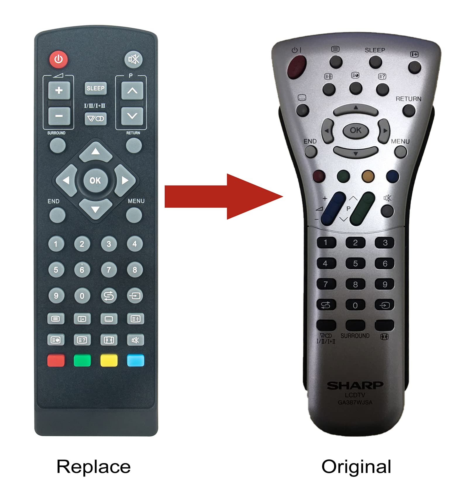 Amazon.com: GA387WJSA Replacement Remote Control fit for Sharp LCD