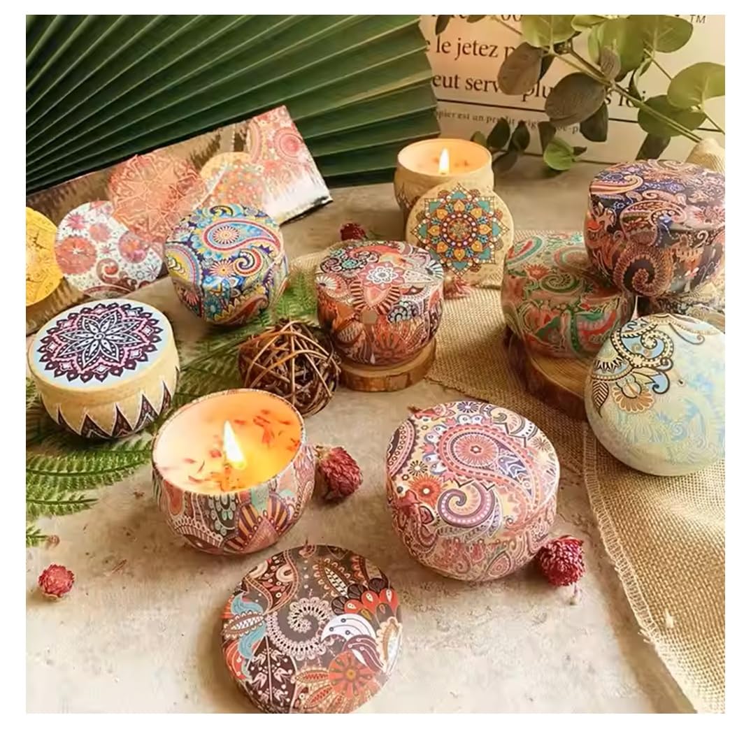 SPHINX Scented Soy Wax Candle, Potpourri Infused, 60g | Candle for Home Decoration, Table Centerpiece, Dinner, Diwali, Wedding, Church, Festival, Party,Trousseau,Gifting (Mix Fragrances - Pack of 6)