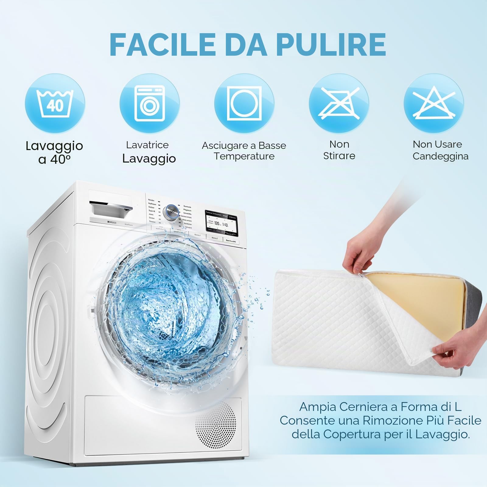 Cuscino versatile con cuscino cervicale, cuscino da lettura in memory foam 25D per letto e divano, cuscino ergonomico per apnea del sonno, cuscino lombare, cuscino lombare, cuscino per gambe, cuscino