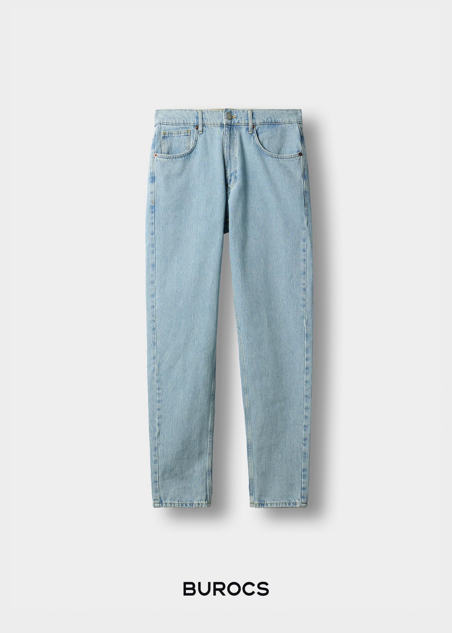 Herren Carrot Jeans mit Knopfleiste Jeanshose Streetwear Loose Denim Pants Karottenschnitt Lässig Männer