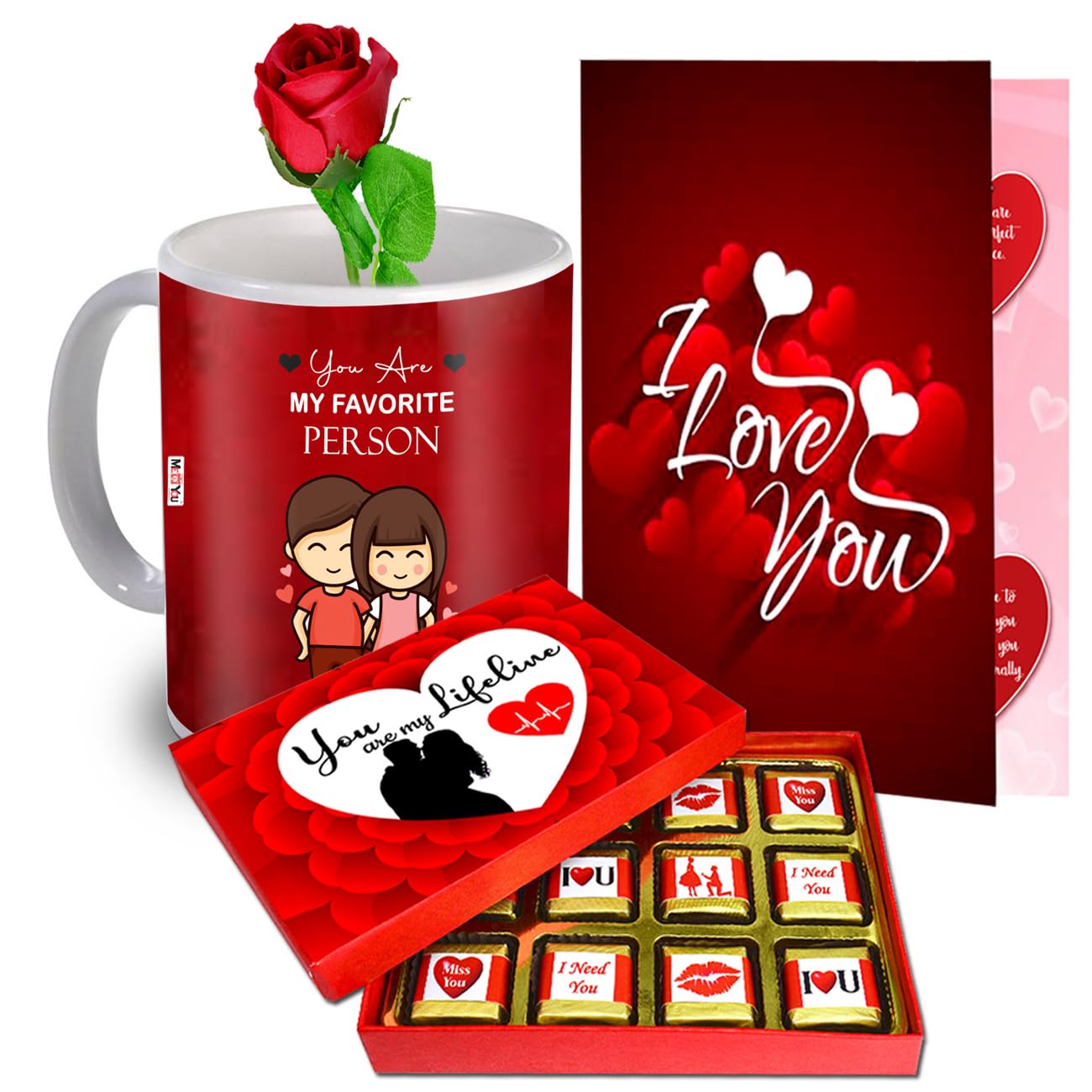 Midiron Valentines Day Gift Hamper| Gift For Girlfriend/Boyfriend, Husband/Wife, Fiancé/Fiancée| Love Gifts With Chocolate Box| Artificial Rose| Greeting Card| Mug - 300 Gm (B0CST4V5BV) Amazon Price History, Amazon Price Tracker