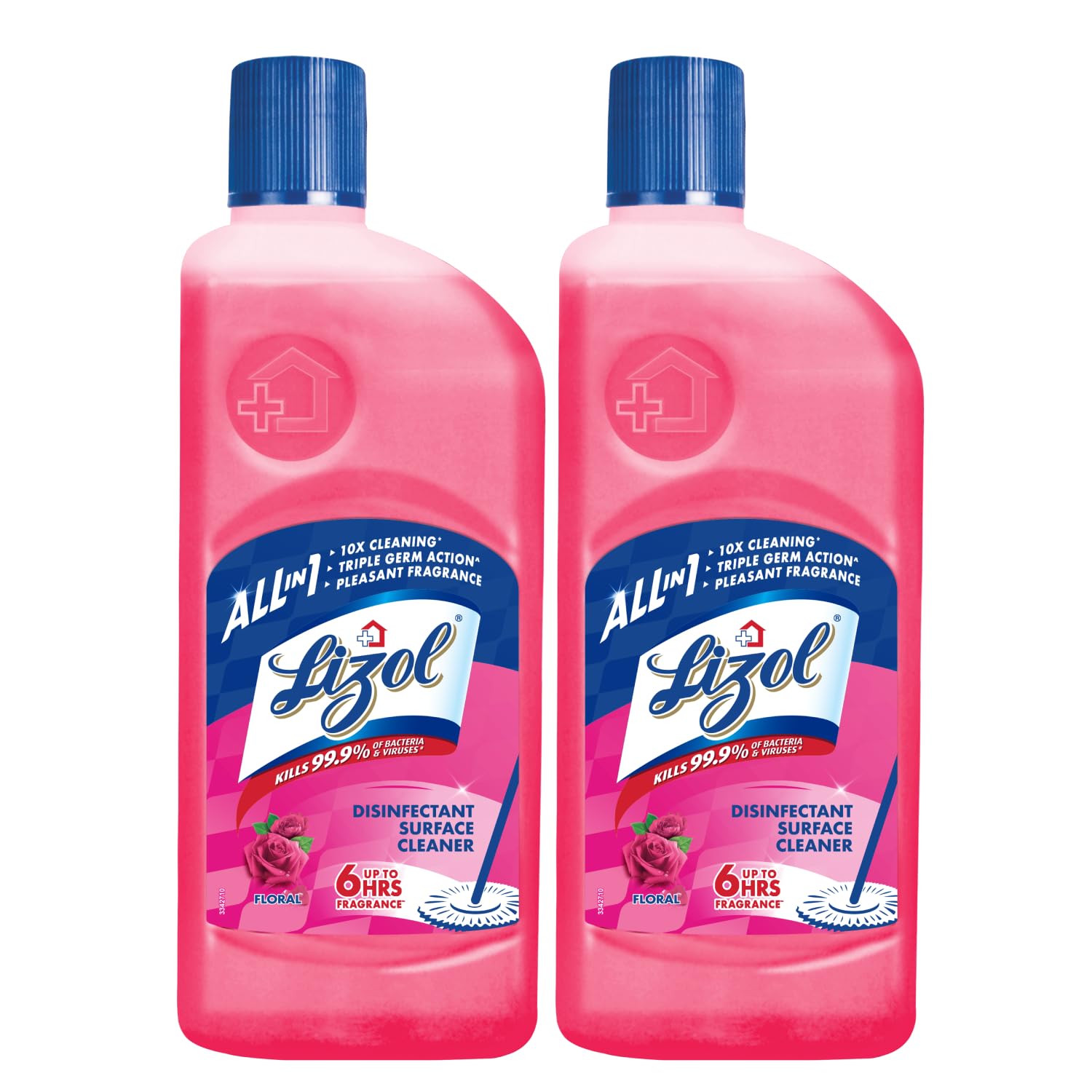 Lizol Disinfectant Surface & Floor Cleaner Liquid, Floral - 625 ml (Pack of 2) | Suitable for All Floor Cleaner Mops | Kills 99.9% Germs| India's #1 Floor Cleaner-image-28