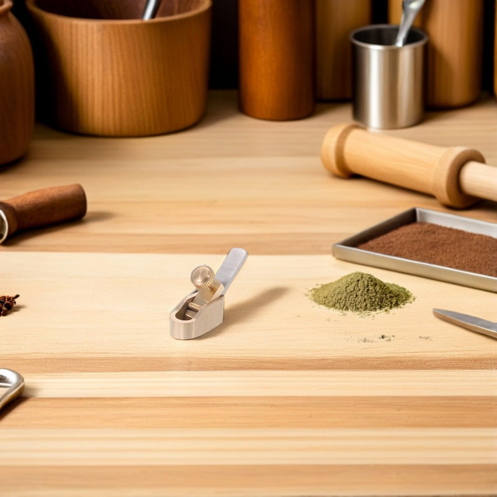 VICASKY Mini Pialla Manuale per Liutaio in Metallo Oro 4,5x2,5x1,5 Cm Alta Resistenza per Progetti Fai-da-te di Lavorazione del Legno e Montaggio Ponti