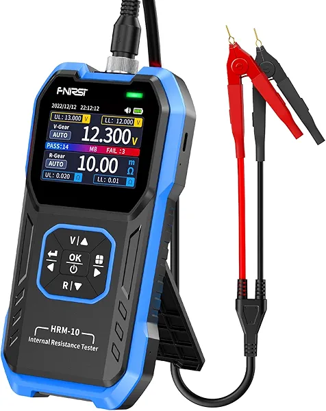 【Upgraded Kelvin Four-Terminal Sensing】 WESTOBIG Battery Tester Internal ResistanceTester for Universal Batteries Meter, Car Battery Tester, 0-100V 0m-200Ω, Digital Battery Analyzer for Auto