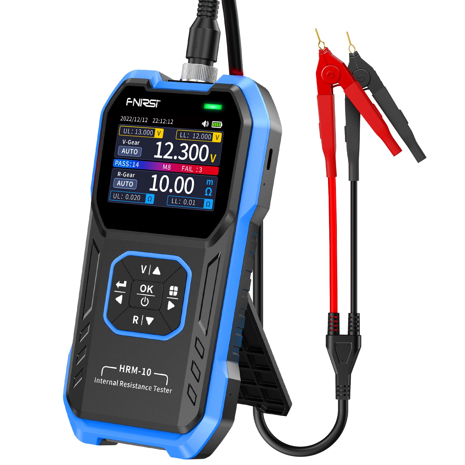 Upgraded Four Terminal Kelvin Detection - WESTOBIG Battery Tester Internal Resistance Tester for Universal Battery Meter, Car Battery Tester, 0-100V 0m-200Ω,-image-27