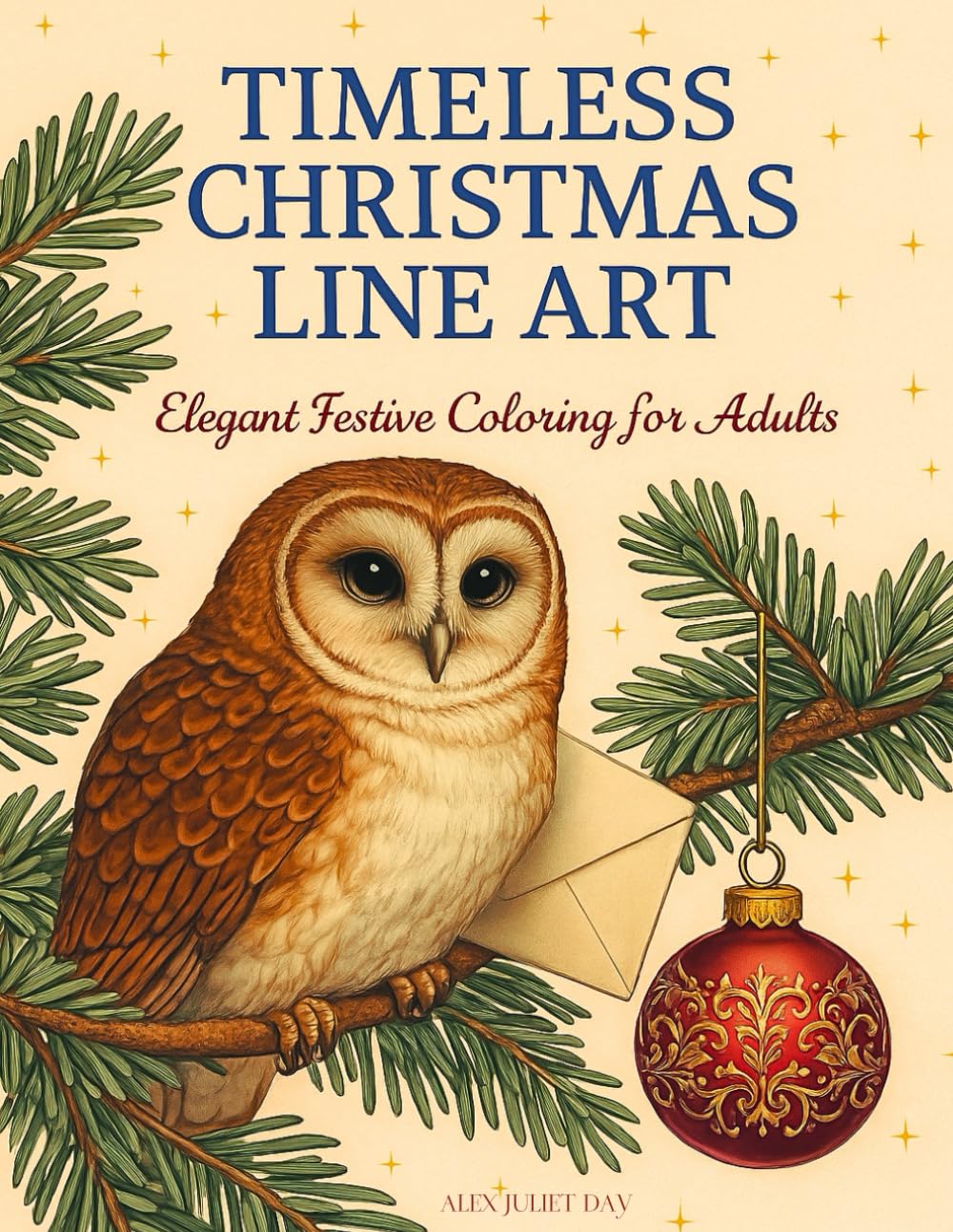 Timeless Christmas Line Art: Elegant Festive Coloring for Adults