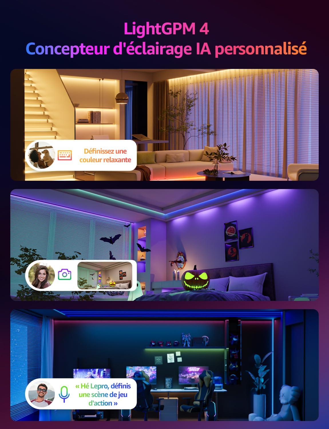 Lepro SE1 IA Bande LED Connecté RGB 20M