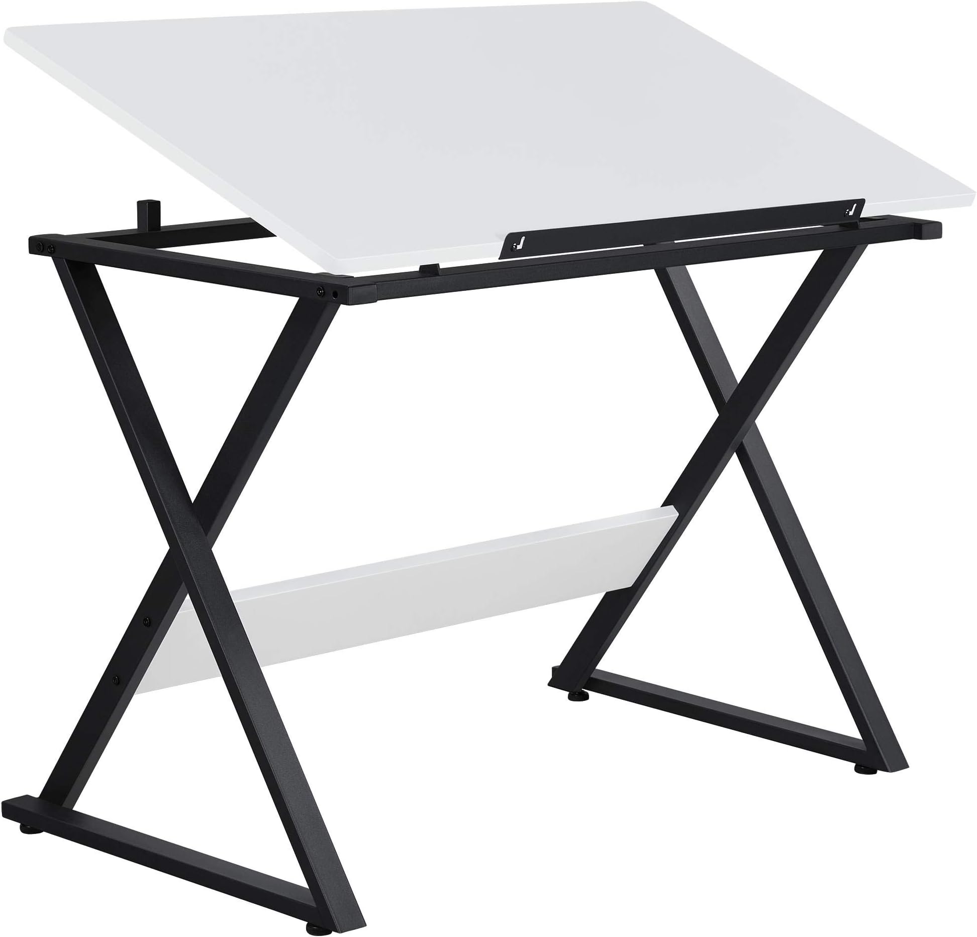 Yaheetech White Drafting Table for Artists Art Drawing Writing Paninting Studying Table with Tilted Tabletop for Adults Teens Adults Home Office Use