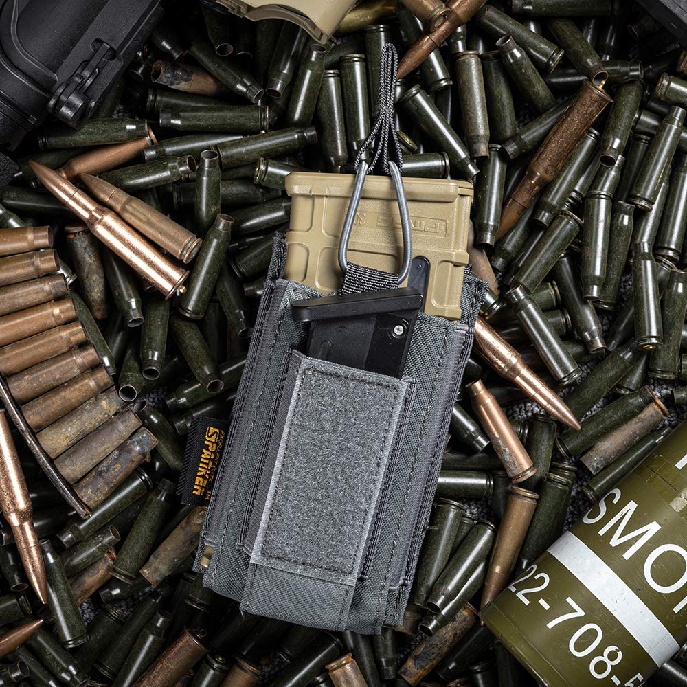 Buy EXCELLENT ELITE SPANKER OpenTop Single/Double/Triple Mag Pouch for M4 M14 M16 AK AR Elastic