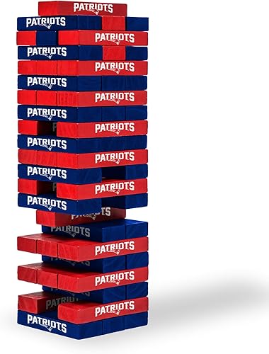 Wild Sports NFL New England Patriots: torre apilable de mesa de 3 x 1 x 0.5 pulgadas, color del equipo