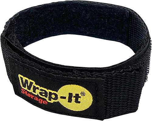 Quick-Straps by Wrap-It Storage  12 pulgadas (paquete de 12 unidades), color negro, envolturas de velcro para almacenamiento y organización de cables