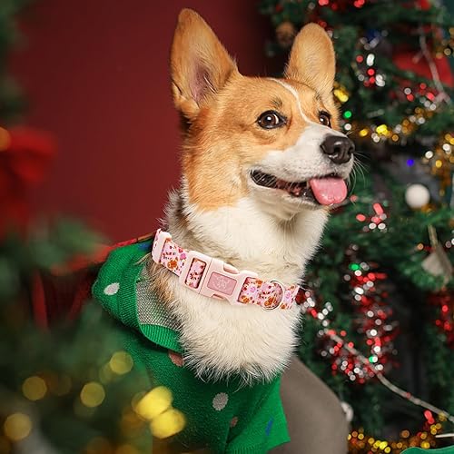 Miniatura 5 de Elegant little tail Collar para perro, collar de Navidad ajustable para perros pequeños, medianos y grandes, collares suaves para cachorros con