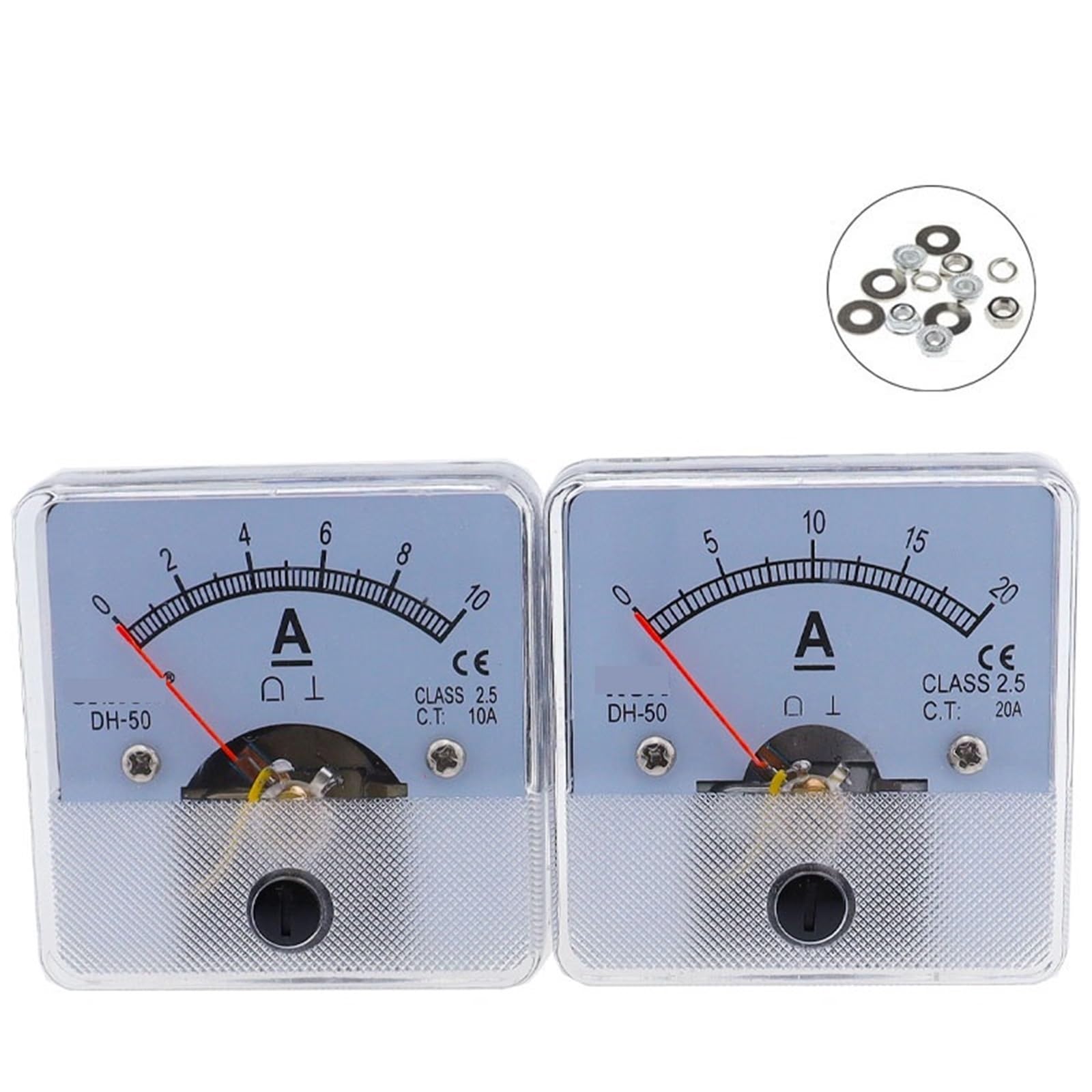 Amperometro DH-50 DC 1A 2A 3A 5A 10A 15A 20A 30A 50A Puntatore Analogico/Corrente 1 Pz (DC 500A (75mV))