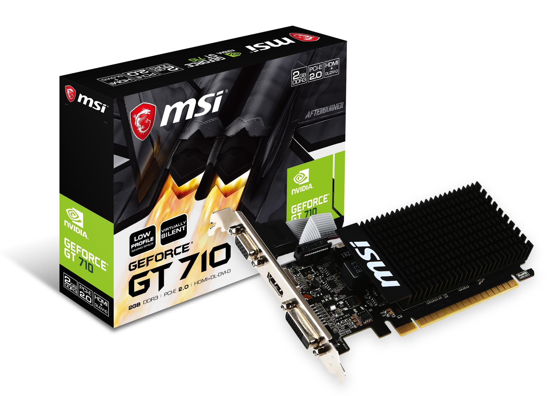 グラフィックボード・グラボ・ビデオカード MSI GeForce GT 710 2GB DDR3 Amazon.com: MSI GF GT 710 2GD3H LP, GT_710_2GD3H_LP : Electronics
