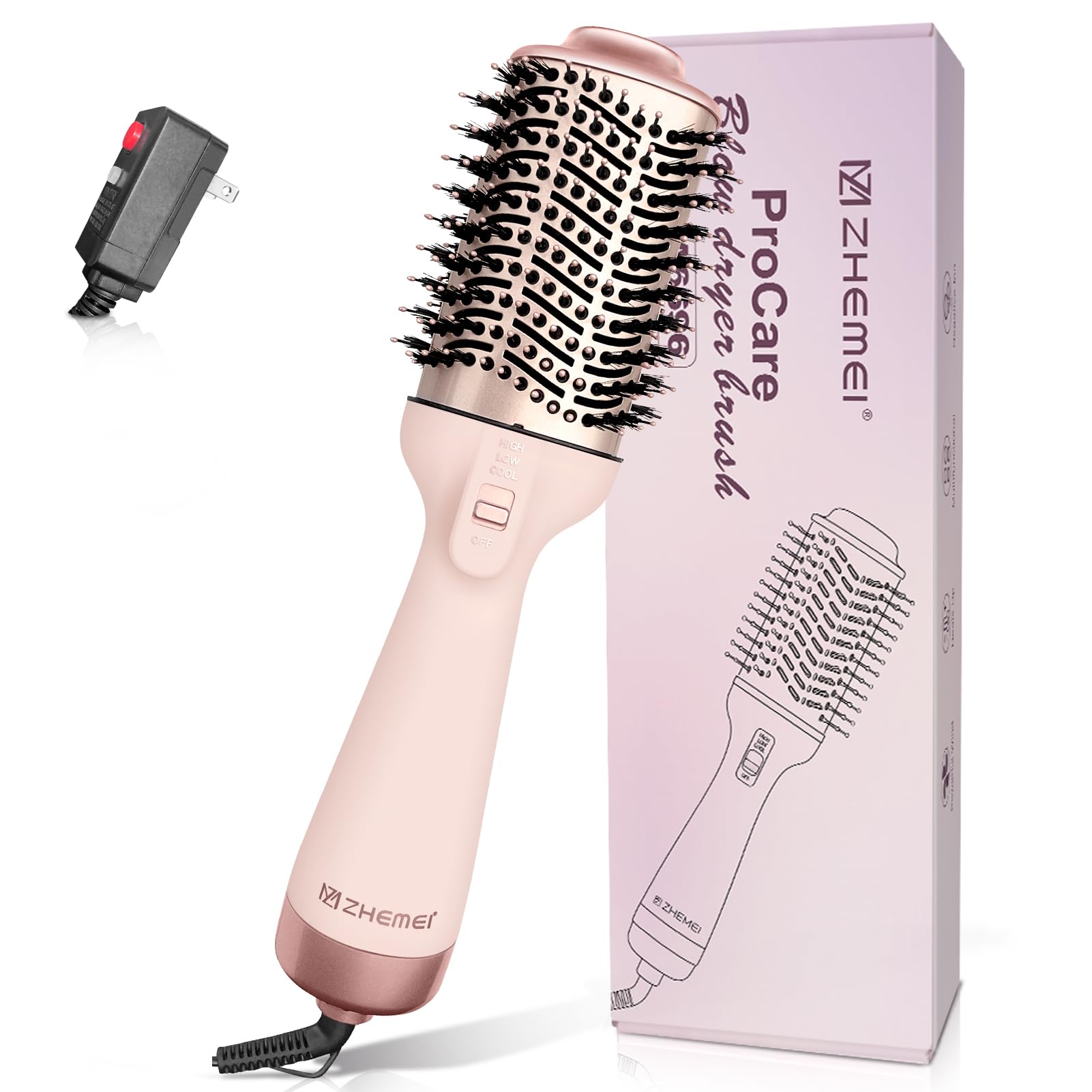 Amazon.com : ZM ZHEMEI 1300W Hair Dryer Brush,4 in 1 Blow Dryer